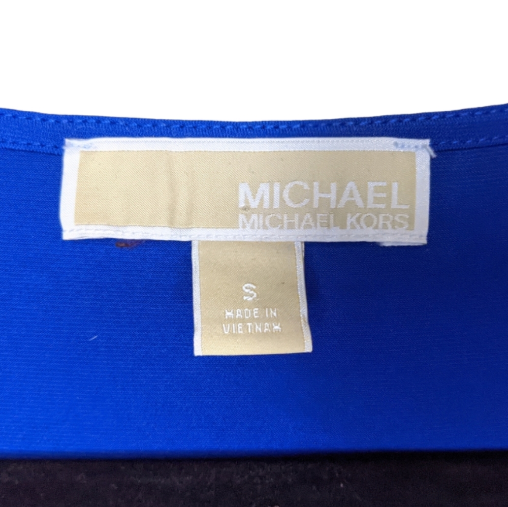 Michael Kors Blue Scoop Neck Sleeveless Dress, Size S 💙 - Picture 3 of 10